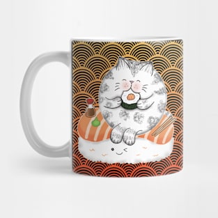 Salmon Sushi Cat Funny Neko Bench Mug